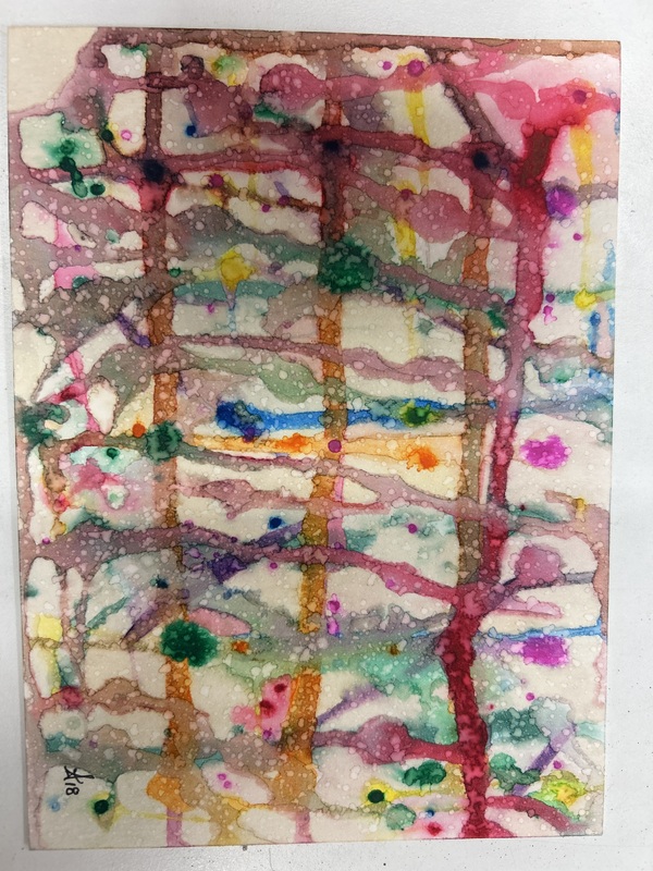 Rain Drops on Stained Glass #1